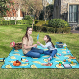 Picknickdecke 200 x 200 cm Zitronen-Muster