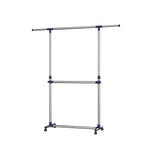 Kleiderständer (101-163) x 49 x (113-198) cm Silbern