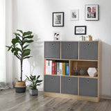 6er-Set Aufbewahrungsbox Faltbox mit Fingerloch 30 x 30 x 30 cm Grau