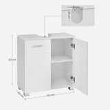Waschbeckenunterschrank 60 x 30 x 63 cm Grau