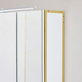 Spiegelschrank Badezimmerschrank 70 x 14,5 x 70 cm Weiß-Gold