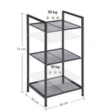 Standregal Küchenregal Badregal 38 x 30 x 72 cm Schwarz