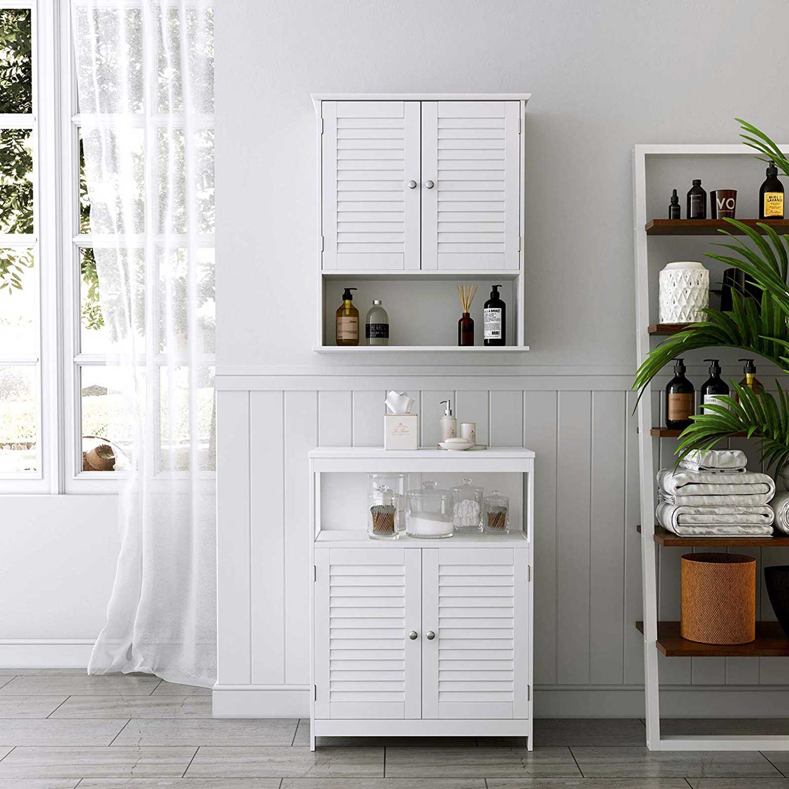 Hansiro Badezimmerschrank Wandschrank 60 x 20 x 70 cm Weiß –