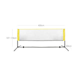 Badmintonnetz Tennisnetz 4 m Gelb