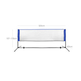 Filet de badminton Filet de tennis 5 m Bleu