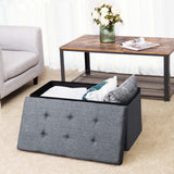 Sitzhocker 76 x 38 x 38 cm bis 300 kg belastbar Dunkelgrau