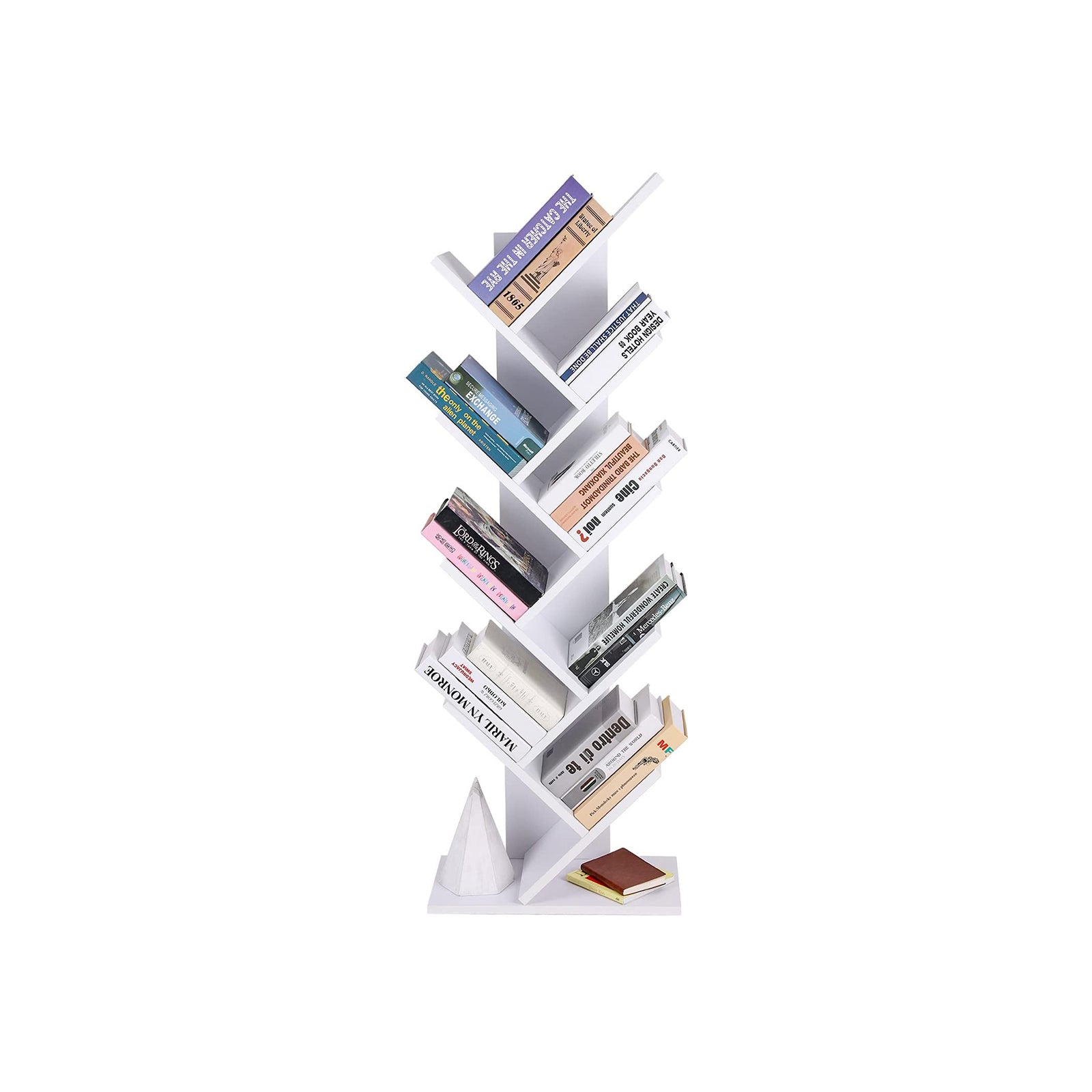 Bücherregal Standregal 50 x 141,5 x 25 cm Weiß