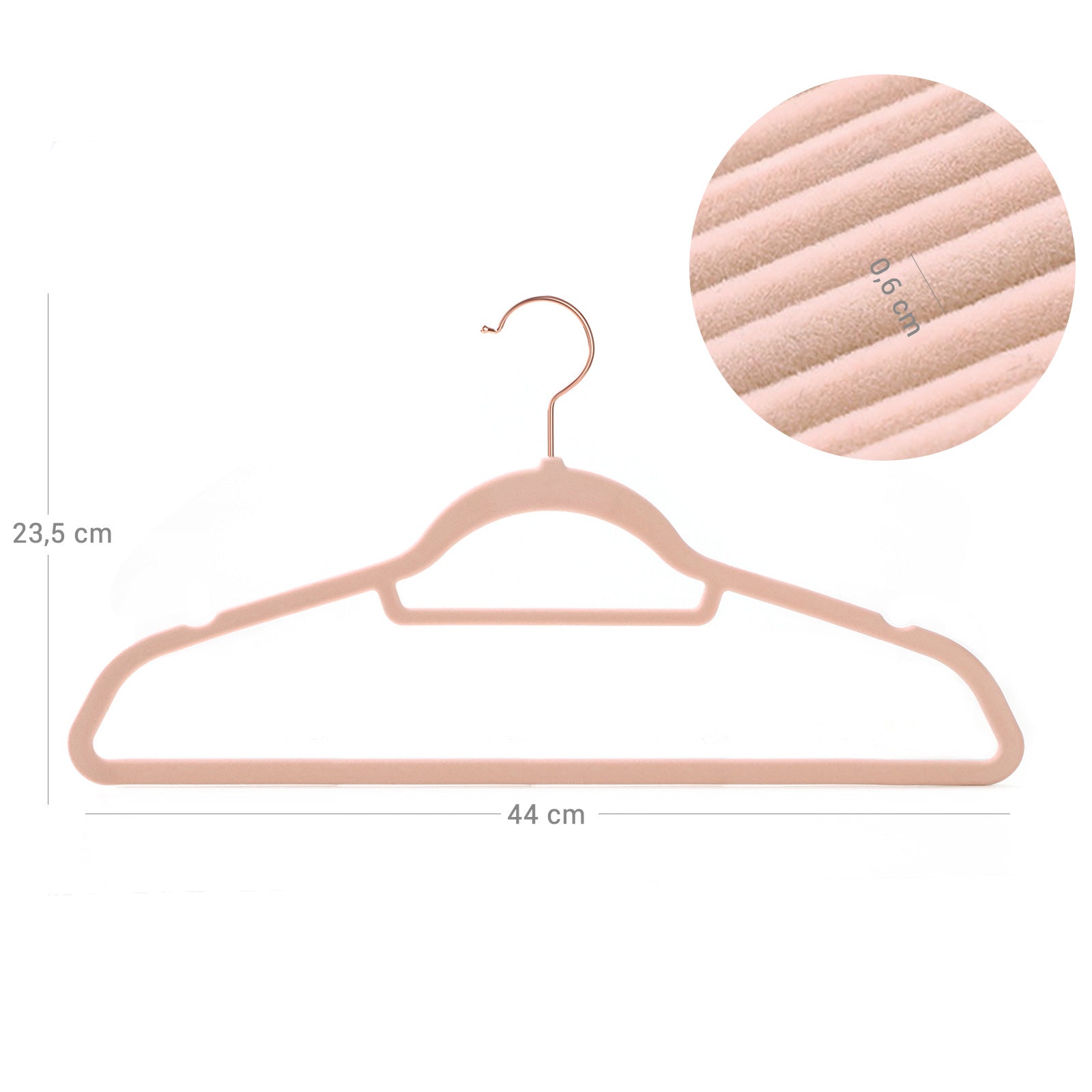 30er-Set Kleiderbügel Jackenbügel Pink