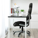 Bürostuhl mit klappbaren Armlehnen bis 150 kg belastbar Schwarz