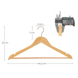 20er-Set Kleiderbügel aus Holz Naturfarbe