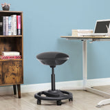 Arbeitshocker Bürohocker Sitzhöhe 55-73 cm Schwarz