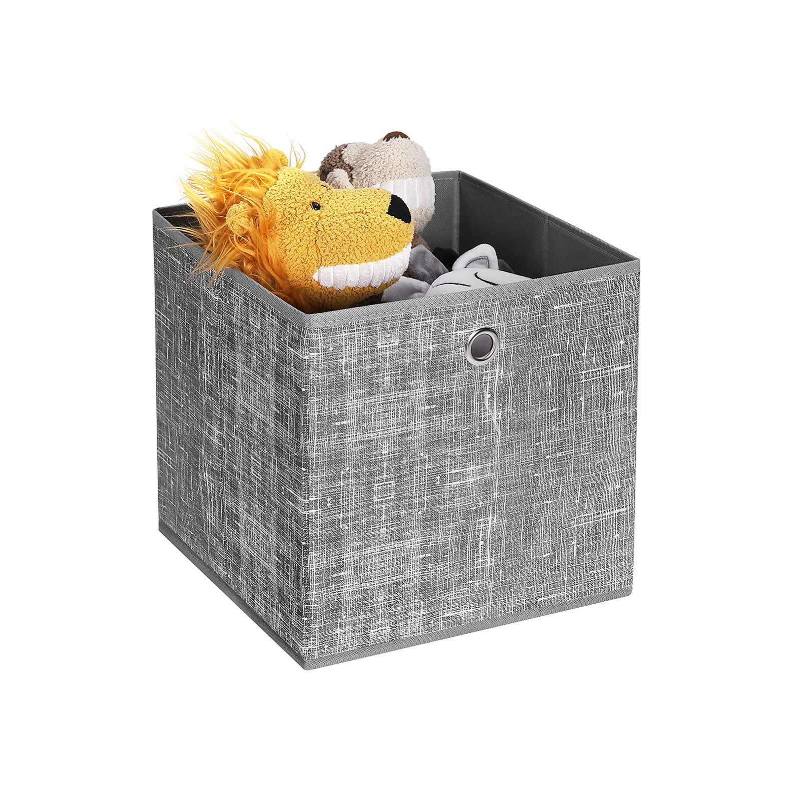 Hansiro 6er-Set Aufbewahrungsbox Faltbox 30 x 30 x 30 cm Grau –