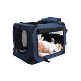 Hundetransportbox Transporttasche 81 x 58 x 58 cm Dunkelblau