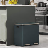 Mülleimer Mülltrennsystem 2 x 24 L Rauchgrau