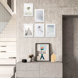 5er-Set Bilderrahmen Weiß