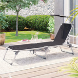 Sonnenliege Gartenliege 55 x 193 x 31 cm bis 150 kg belastbar Schwarz