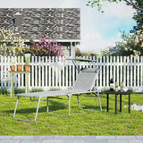 Sonnenliege Gartenliege 65 x 200 x 48 cm bis 150 kg belastbar Grau