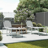 Sonnenliege Gartenliege 65 x 200 x 48 cm bis 150 kg belastbar Grau