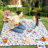 Picknickdecke 200 x 200 cm Blätter-Muster