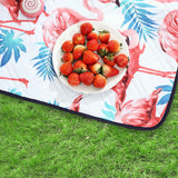 Picknickdecke 200 x 200 cm Flamingo-Muster