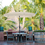 Sonnenschirm rechteckig 200 x 125 cm Beige