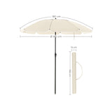 Sonnenschirm knickbar Ø 160 cm Beige