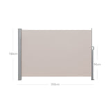 Seitenmarkise 1,8 x 3,5 m Taupe
