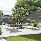 Sonnenliege Gartenliege mit Dach 65 x 200 x 48 cm bis 150 kg belastbar Grau