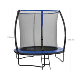 Trampoline Ø 244 cm Noir-Bleu
