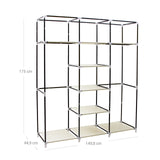 Stoffschrank Kleiderschrank 175 x 150 cm Beige