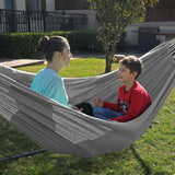 Hängematte für 2 Personen 210 x 150 cm bis 300 kg belastbar Grau