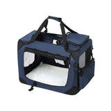 Hundetransportbox Transporttasche 70 x 52 x 52 cm Blau