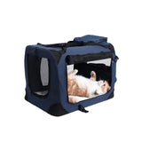 Hundetransportbox Transporttasche 70 x 52 x 52 cm Blau