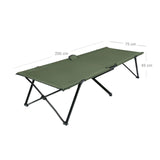 Campingbett Feldbett 206 x 45 x 75 cm bis 260 kg belastbar Armeegrün