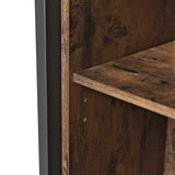 Bücherschrank Büroschrank 70 x 30 x 121,5 cm Vintagebraun-Schwarz
