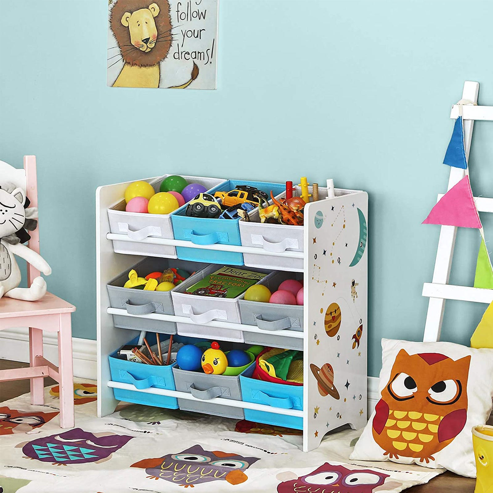 Hansiro Kinderzimmerregal 62,5 x 29,5 x 60 cm Weiß –