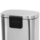 Mülleimer Treteimer geruchsdicht und hygienisch 30 L Schwarz-Silbern