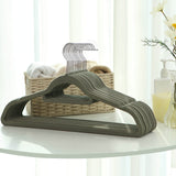 50er-Set Kleiderbügel mit rutschfester Oberfläche Grau