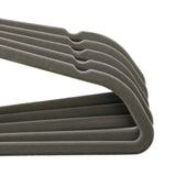 50er-Set Kleiderbügel mit rutschfester Oberfläche Grau
