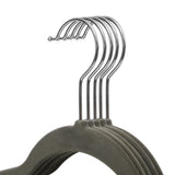 50er-Set Kleiderbügel mit rutschfester Oberfläche Grau