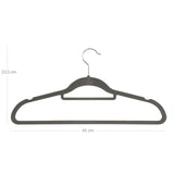 50er-Set Kleiderbügel mit rutschfester Oberfläche Grau