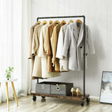 Kleiderstange 103,5 x 40 x 162 cm Vintagebraun-Schwarz