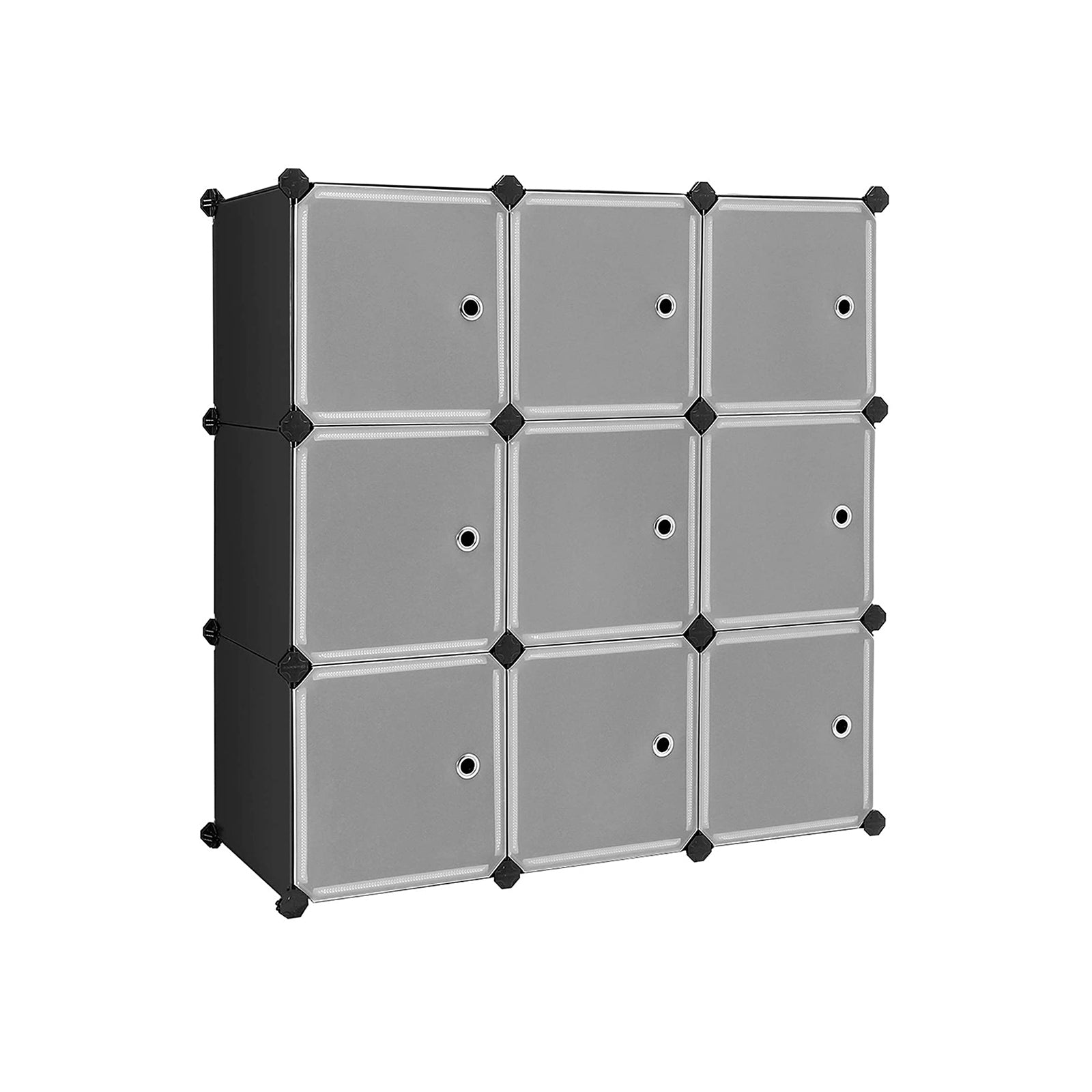 Hansiro Kunststoffschrank Kleiderschrank 93 x 31 x 93 cm Schwarz –