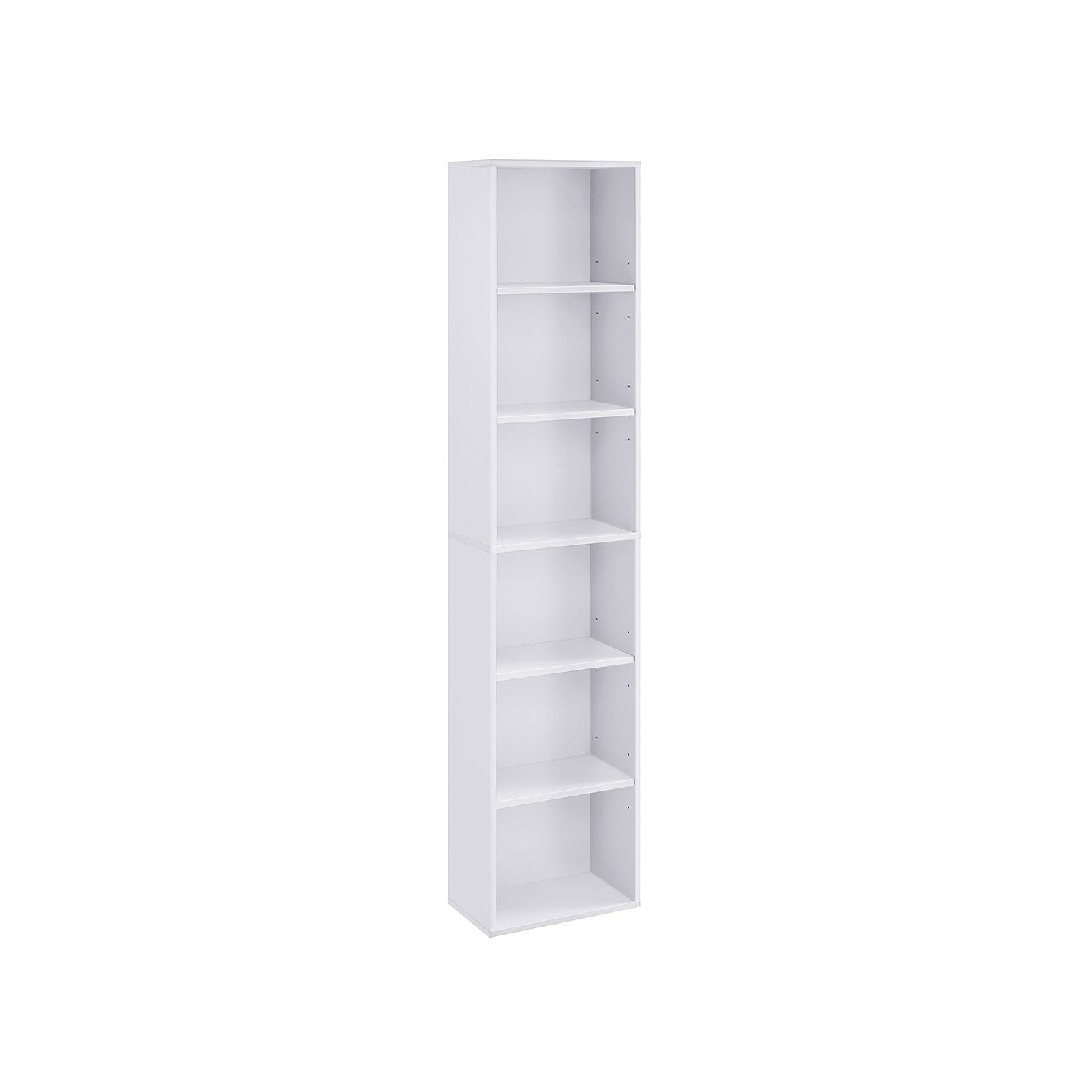 Bücherregal Aufbewahrungsregal 40 x 24 x 178,5 cm Weiß