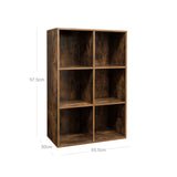 Bücherregal Würfelregal 65,5 x 30 x 97,5 cm Dunkelbraun