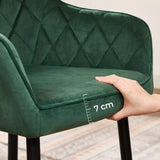 Esszimmerstuhl Polsterstuhl mit Armlehnen bis 110 kg belastbar Grün