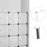 Steckregal Regalsystem 93 x 31 x 123 cm Weiß