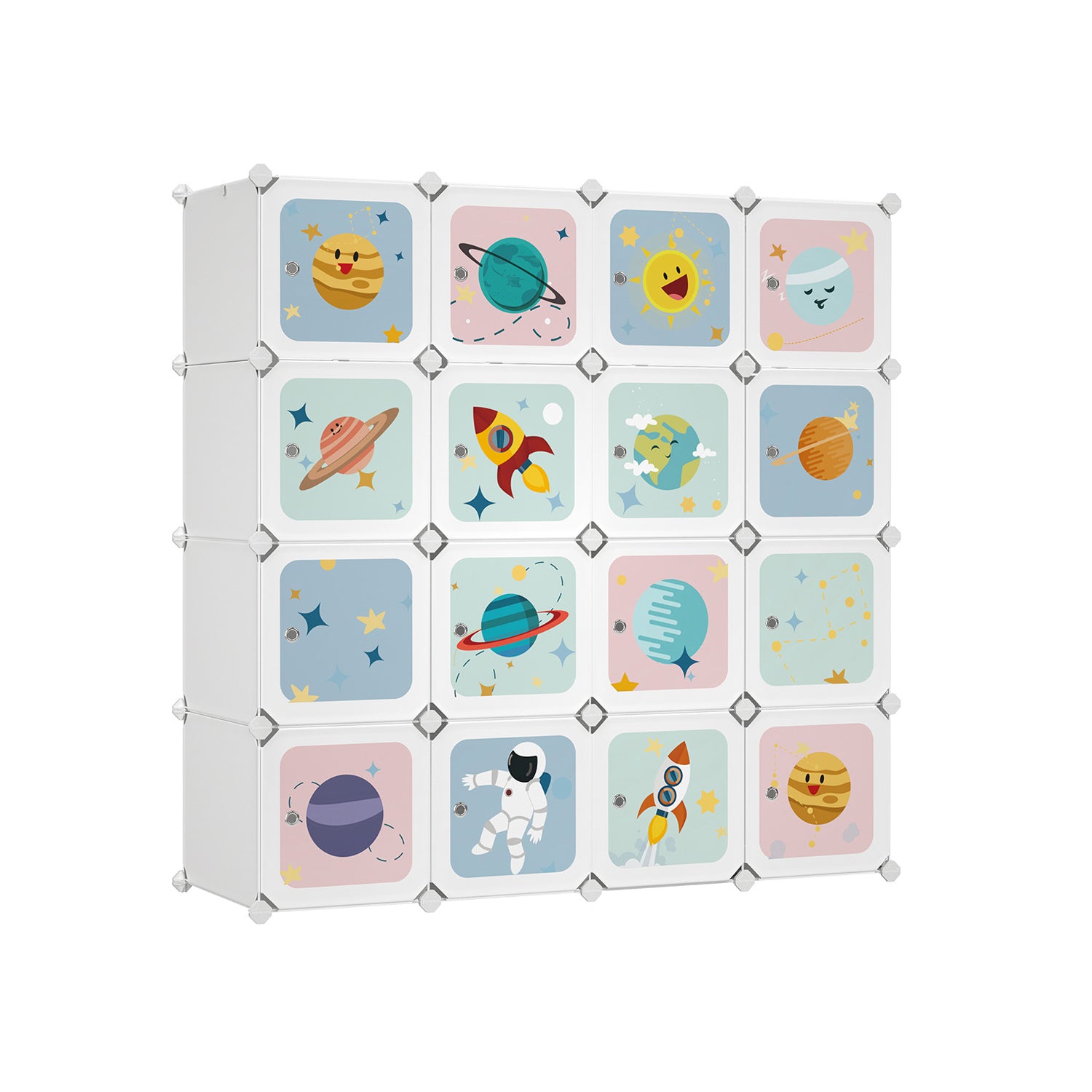 Steckregal Regalsystem für Kinder 123 x 41 x 123 cm Weiß