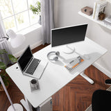 Schreibtisch Computertisch 140 x 70 x (73-114) cm Weiß