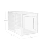 10er-Set Schuhbox Schuhorganizer 21 x 33,4 x 22,5 cm Weiß-Transparent
